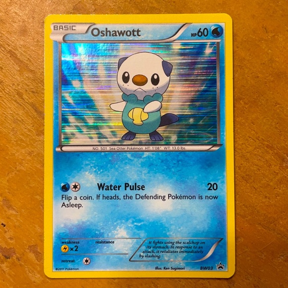 oshawott bw03 holographic pokemon card